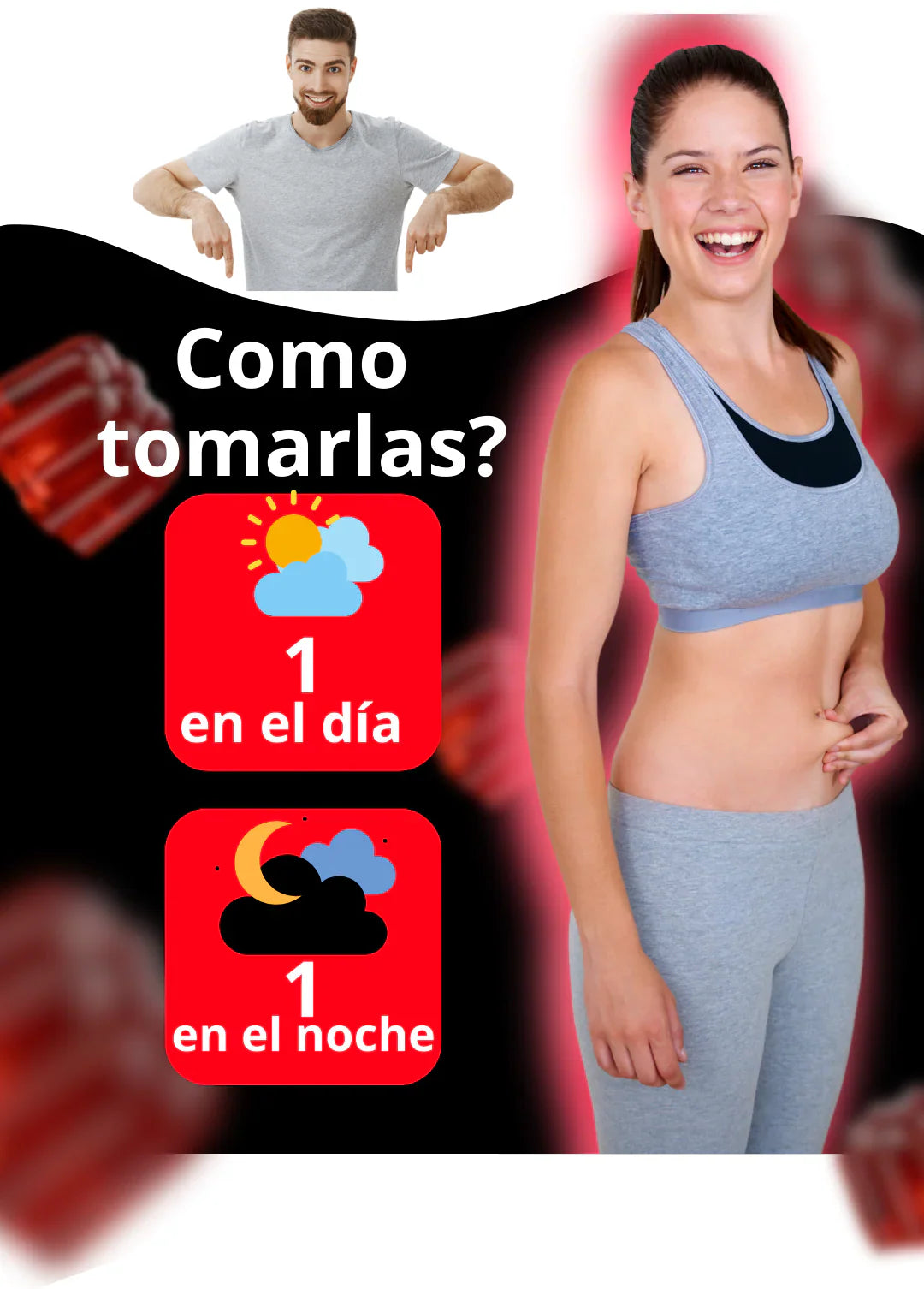 2X1 VitFlow ® – Gomitas de vinagre de manzana, Sidra y Té Rojo