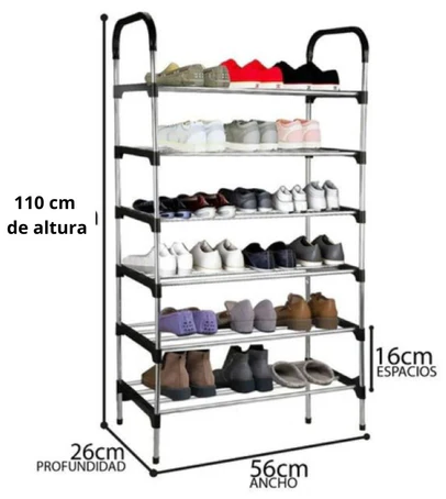 Combo Armario Armable + Zapatero de 6 Niveles