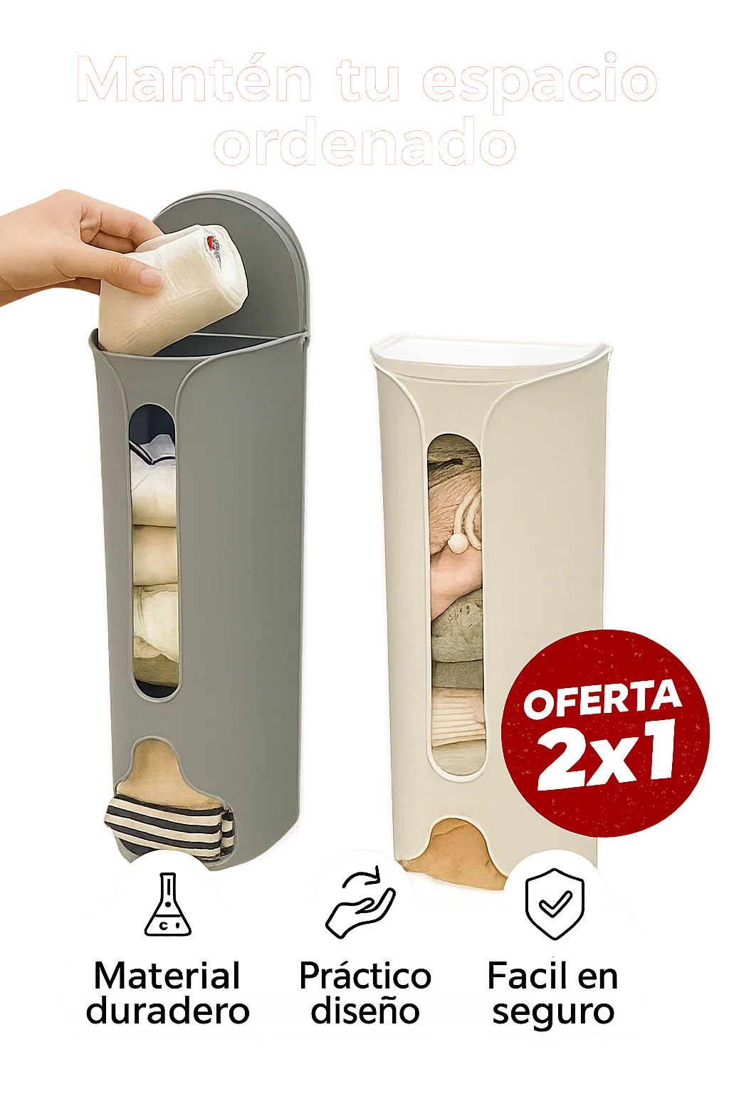 Organizador de prendas interiores ahorra espacios