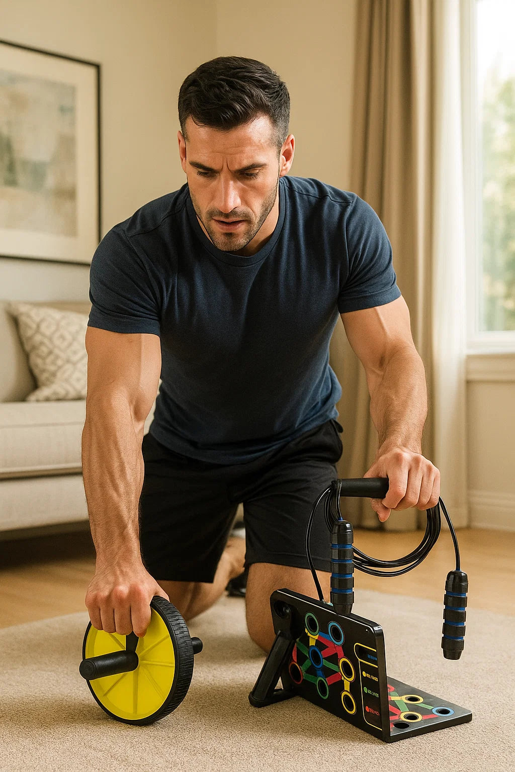 GymPro Pack™ – Tabla, Rueda y Lazo