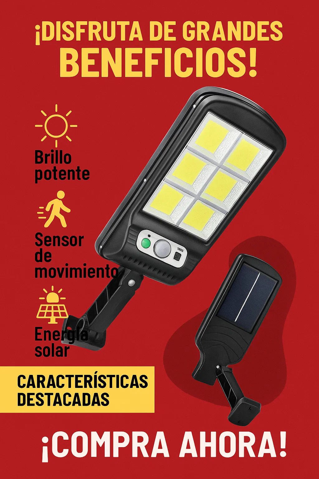 MiniGuard™ – Lámpara Solar LED con Sensor PIR