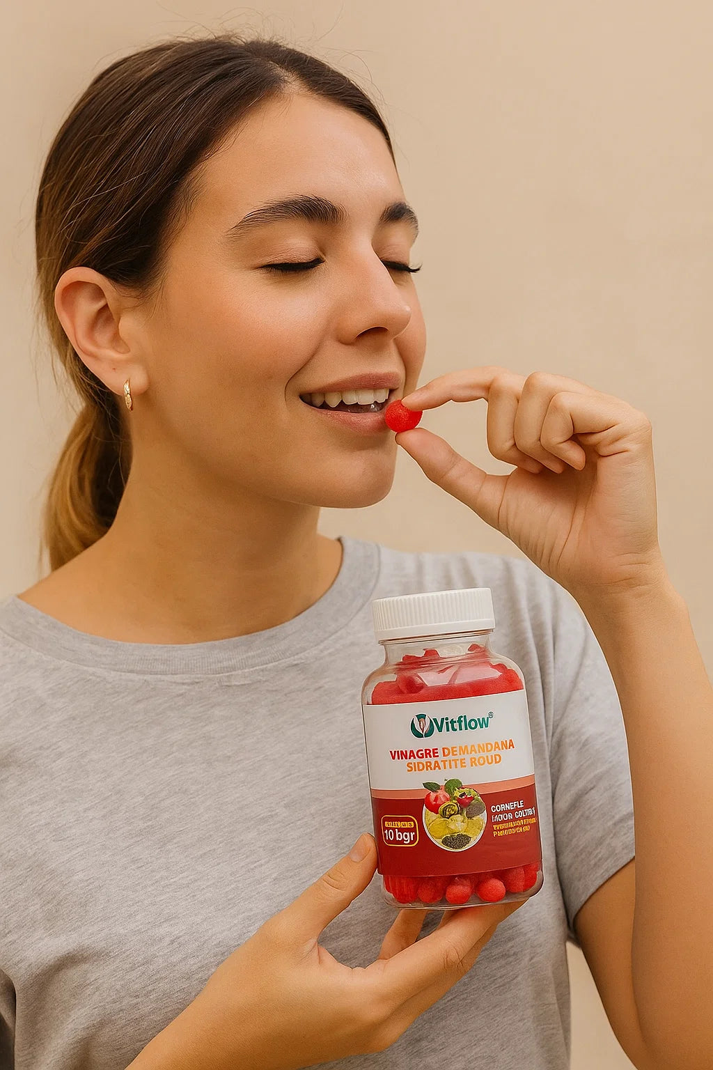 2X1 VitFlow ® – Gomitas de vinagre de manzana, Sidra y Té Rojo