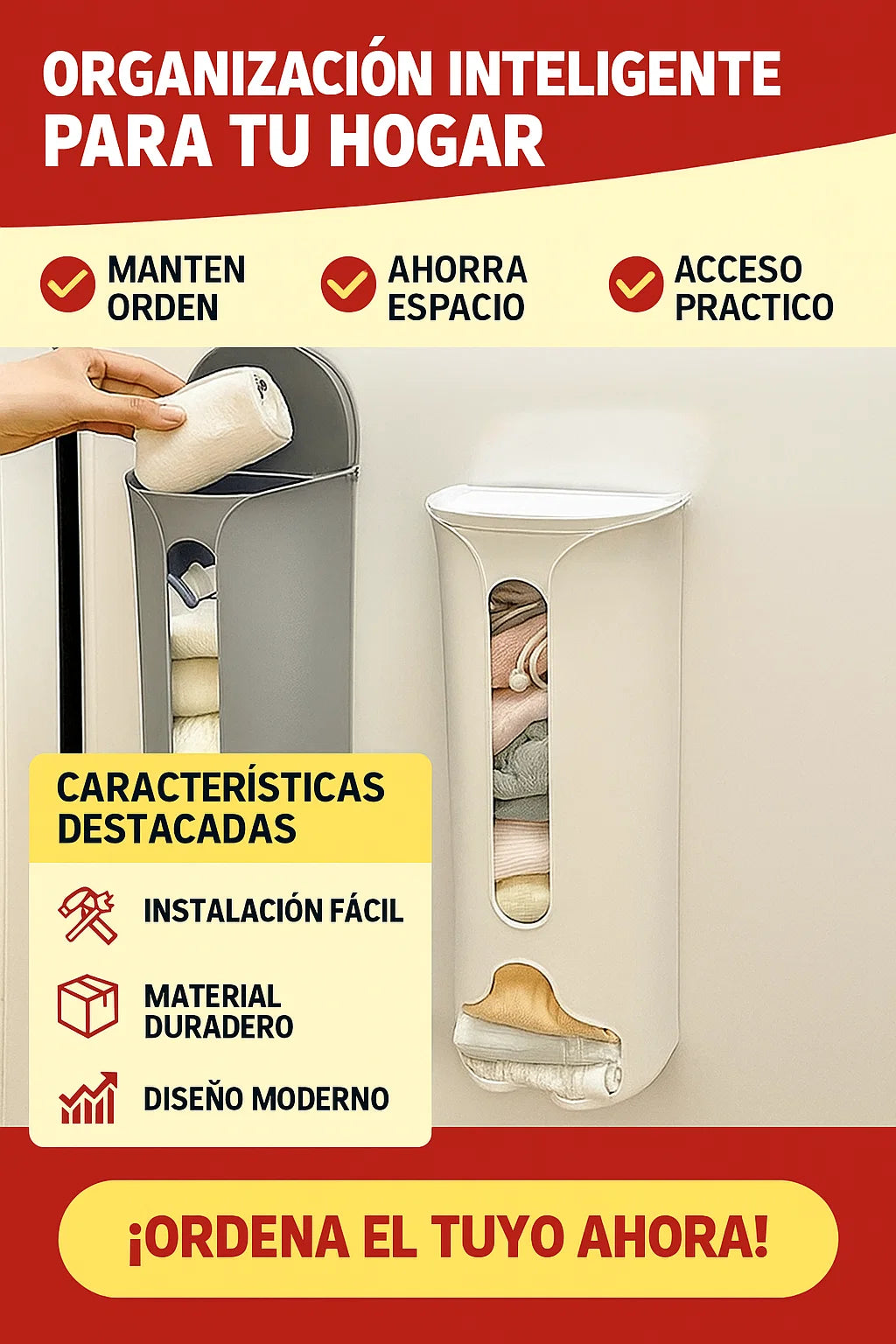 Organizador de prendas interiores ahorra espacios