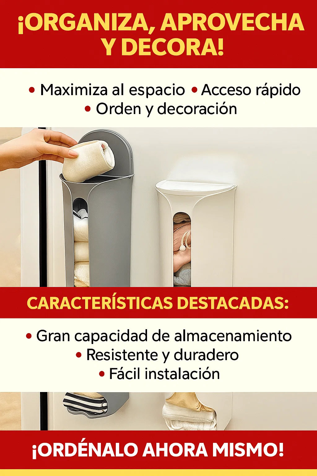 Organizador de prendas interiores ahorra espacios